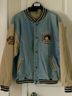 MICKEY MOUSE JEAN BOMBER JACKET, LINED - THE DISNEY STORE - SIZE XL